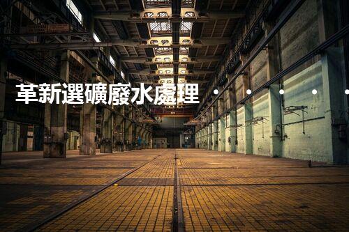 革新選礦廢水處理！全新設備問世？